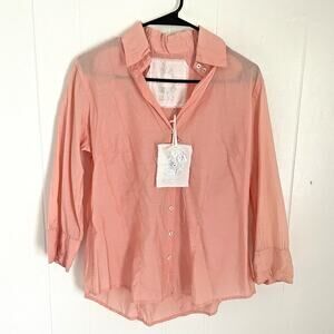 Shirts By Cino Purple Iridescent Button Front Bell Sleeve Blouse Size Small